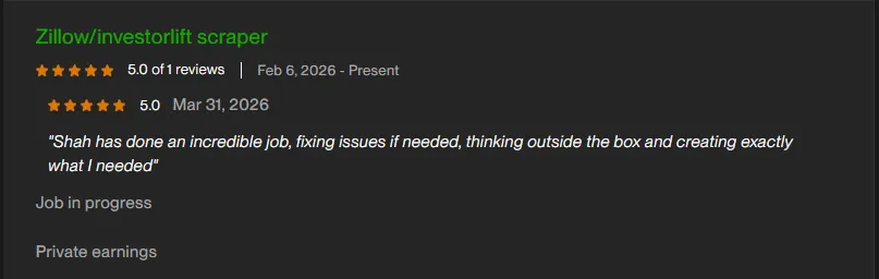 Client review screenshot